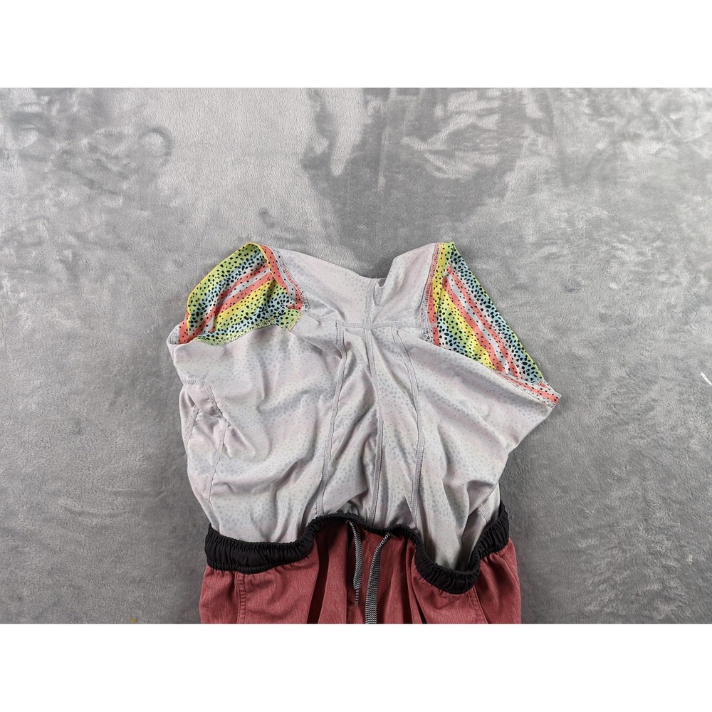 Burlebo Shorts Men Large Red Pink Lined Drawstring Stretch Athletic 7" Inseam - Picture 4 of 11